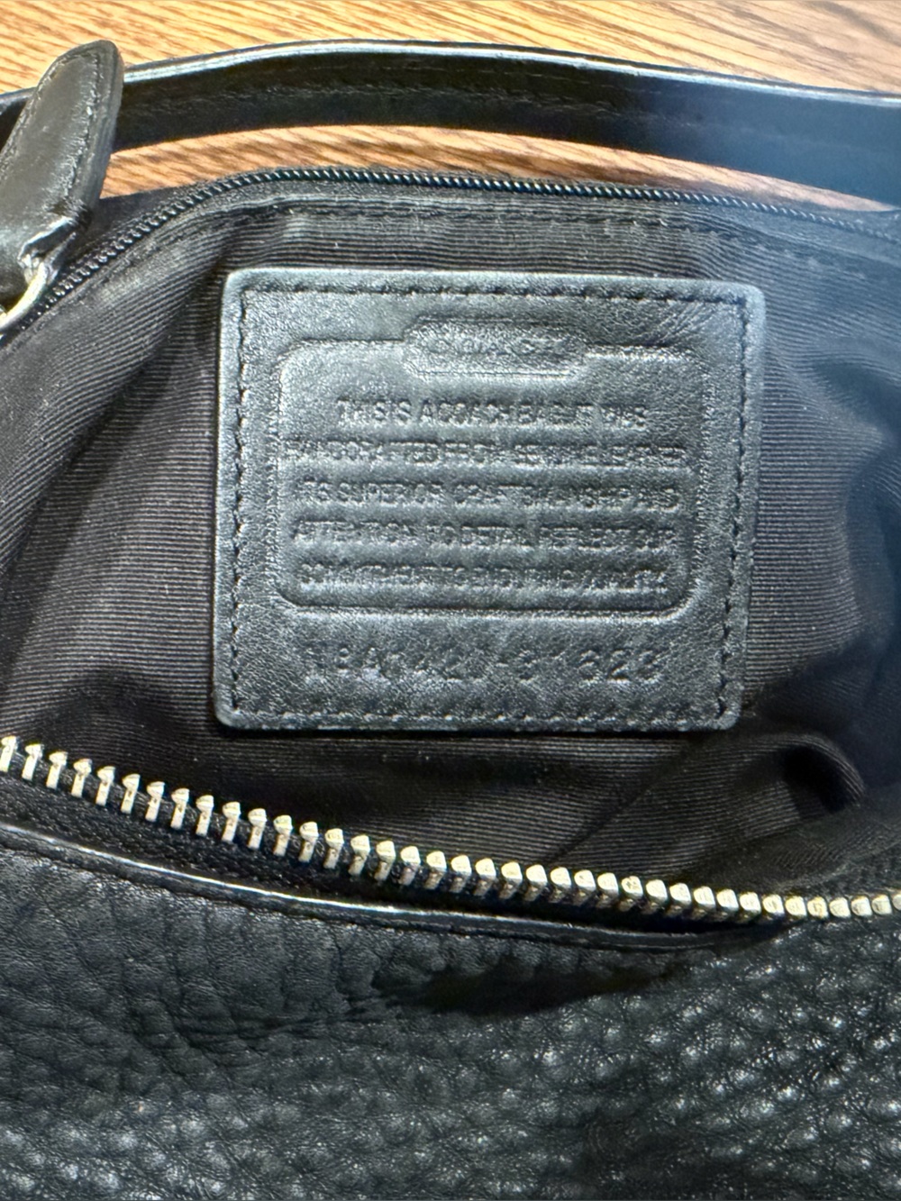 Coach Black Pebbled Leather Shoulder Hobo - Picture 5 of 8